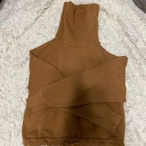 Warm brown sweater shirt